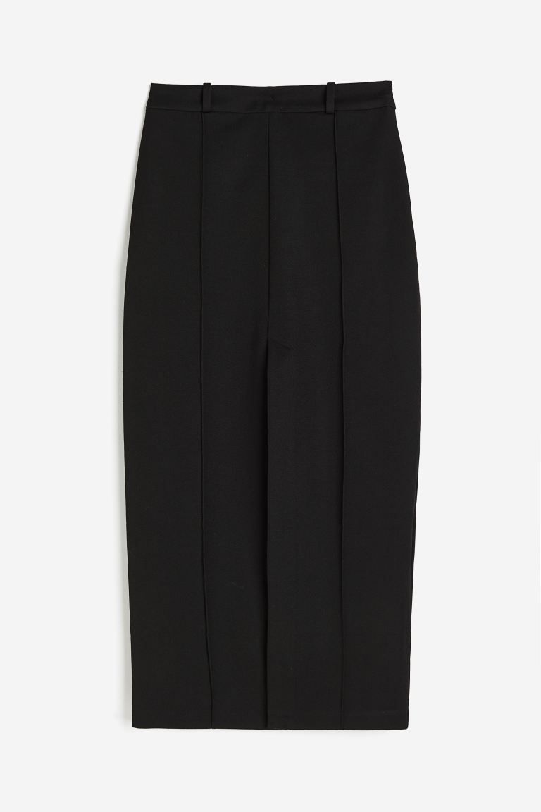 Slit-hem twill skirt - Black - Ladies | H&M GB | H&M (UK, MY, IN, SG, PH, TW, HK)