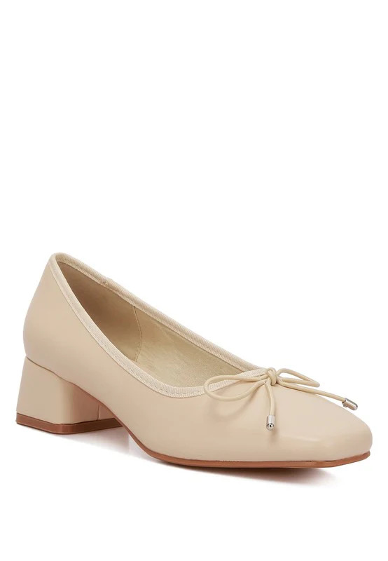 Sienna Low Block Heel Ballerinas | Casual Chic Boutique