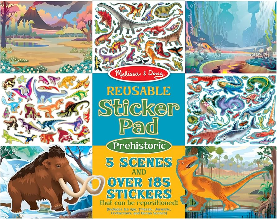 Melissa & Doug Reusable Sticker Pad - Prehistoric - FSC-Certified Materials | Amazon (US)