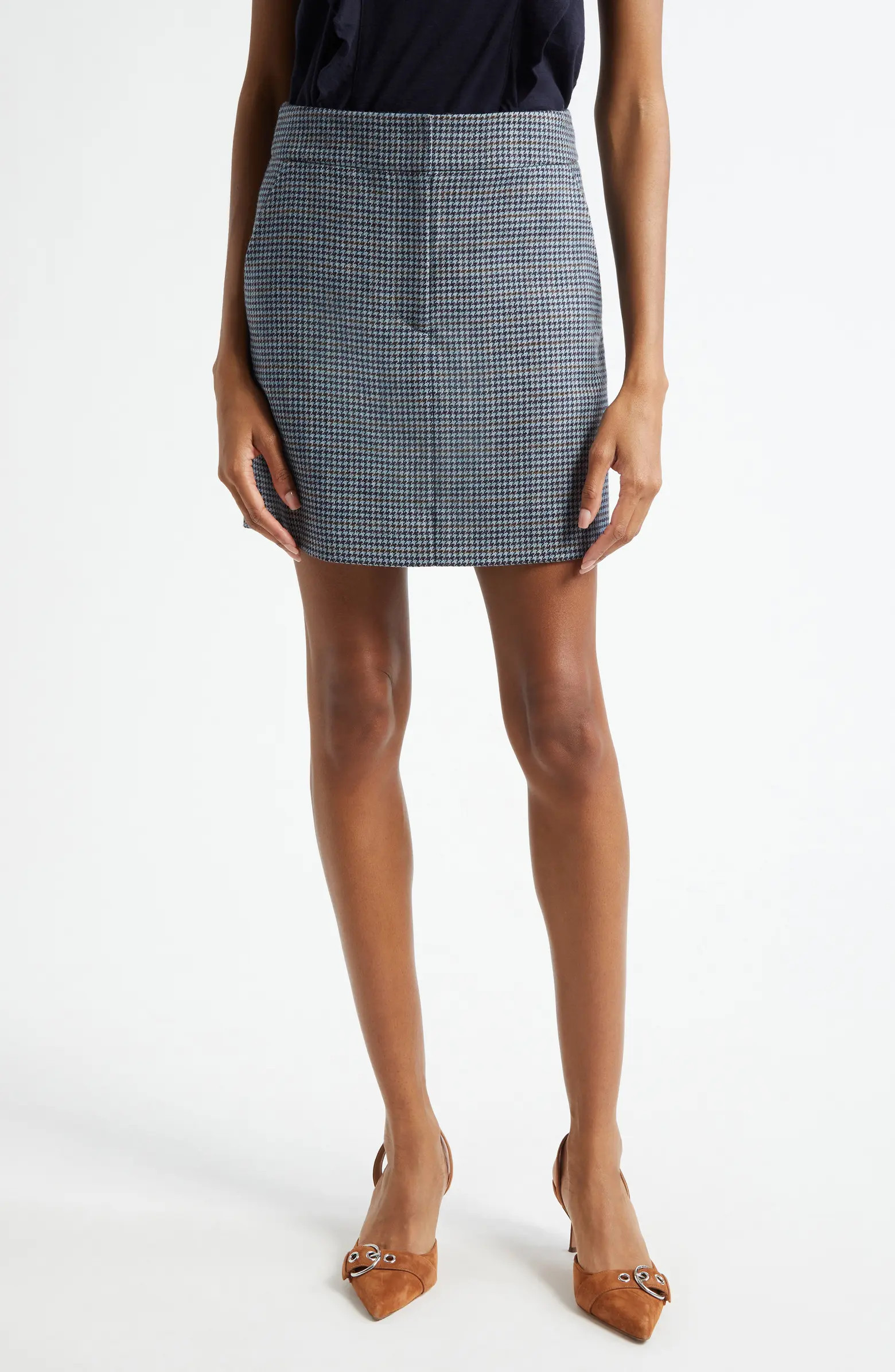 Ford Houndstooth Wool Skirt | Nordstrom