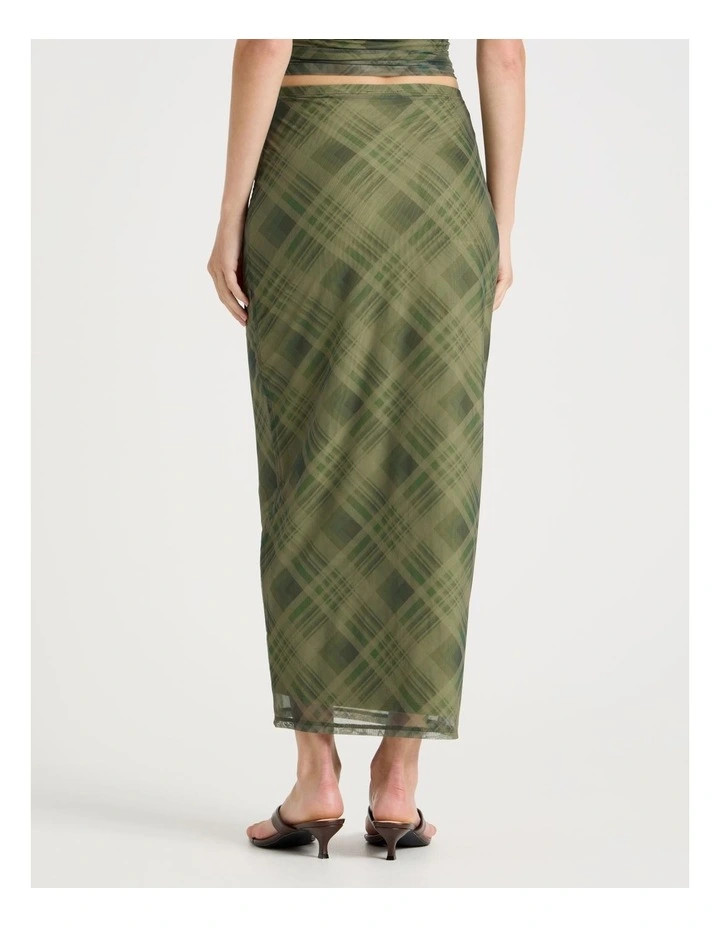There AfterMesh Midi Skirt in Khaki Check | Myer