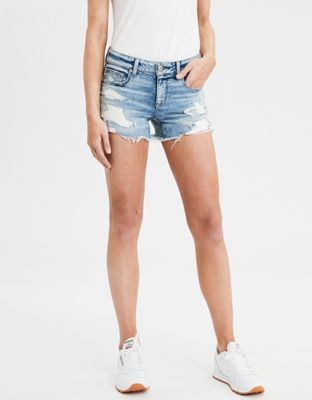 AE Ne(x)t Level Denim Midi Short | American Eagle Outfitters (US & CA)