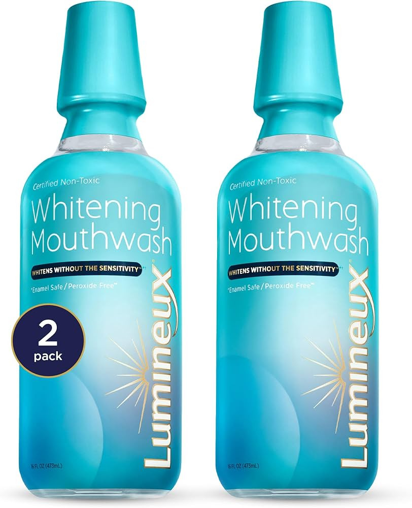 Lumineux Teeth Whitening Mouthwash, 16 Oz. 2 Pack - Peroxide Free - Enamel Safe - Whitening Witho... | Amazon (US)