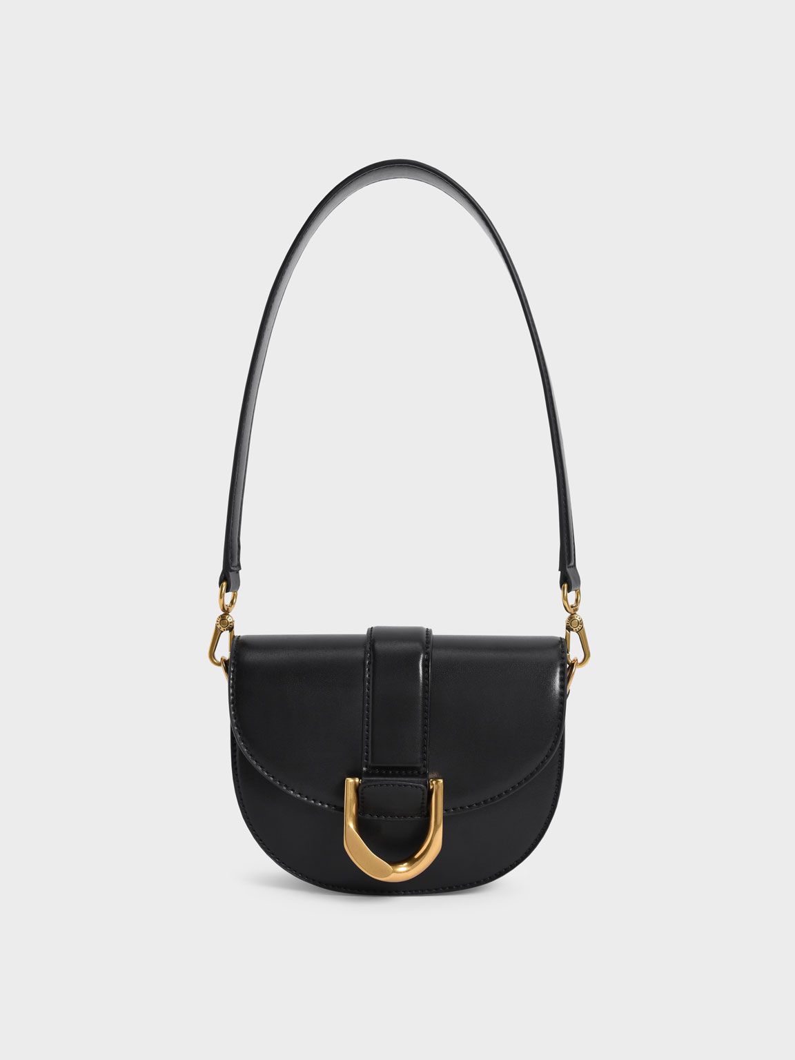 Black Mini Gabine Saddle Bag | CHARLES & KEITH | Charles & Keith CA