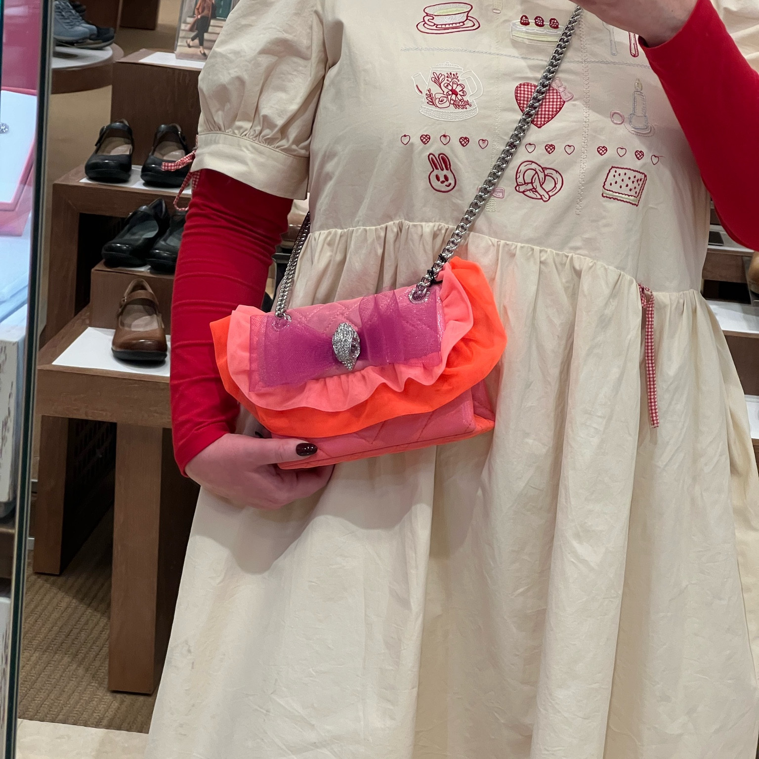Kurt Geiger bag bag on sale at Dillards! Cute bow crossbody purse. Bow purse. Barbiecore purse. Designer purse on sale! 

#LTKitbag #LTKstyletip #LTKsalealert