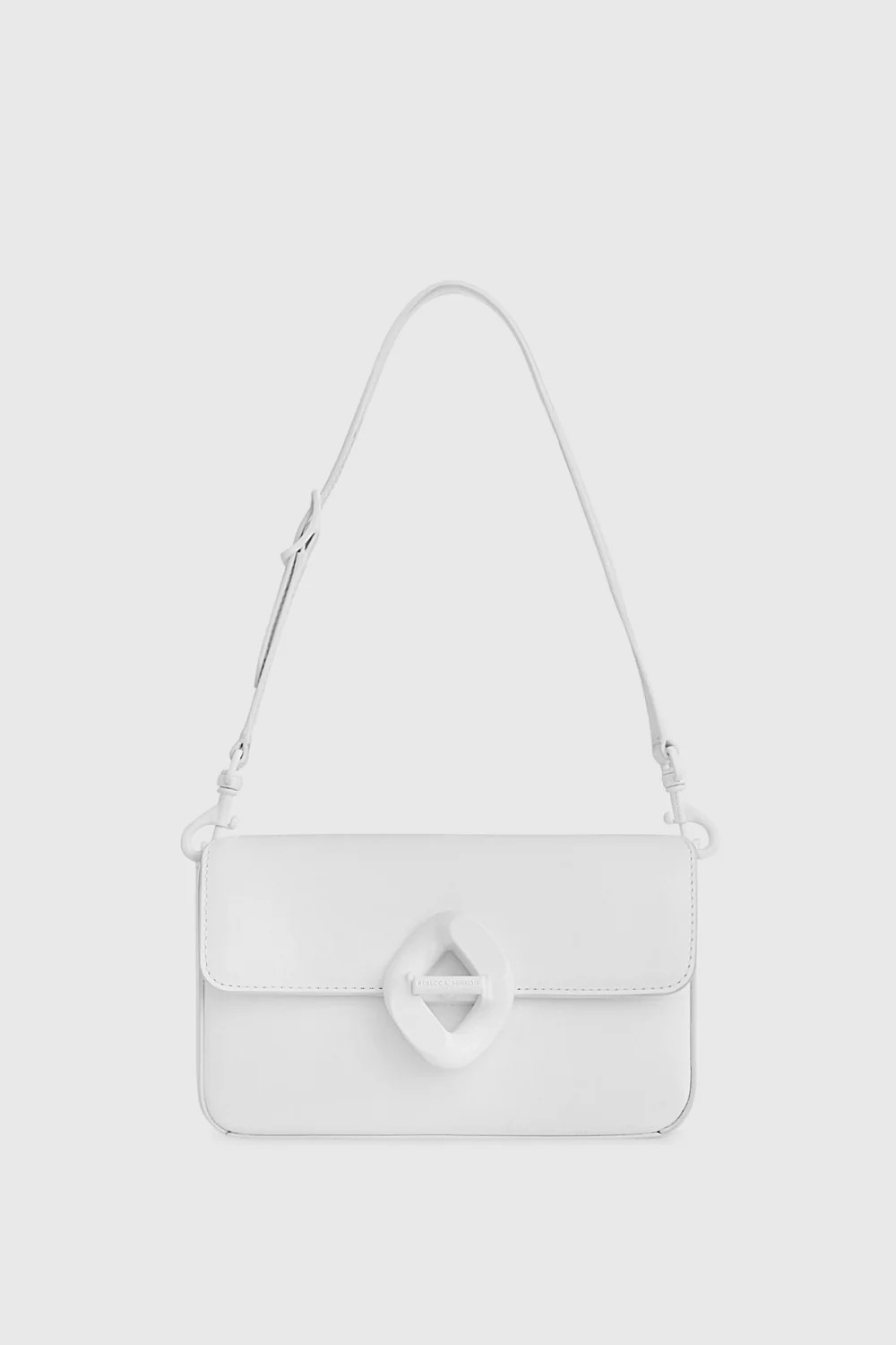 Rebecca Minkoff The G Small Shoulder Bag In White | Rebecca Minkoff