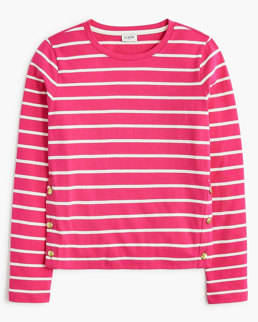 Striped long-sleeve side-button top | J.Crew Factory