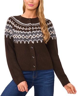Women's Fair Isle Raglan Long Sleeves Cardigan | Macy's