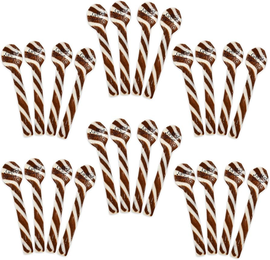 Christmas Hot Cocoa Candy Spoons 24 Pack Edible Hot Cocoa Stirrers Candies Spoon Individually Wra... | Amazon (US)