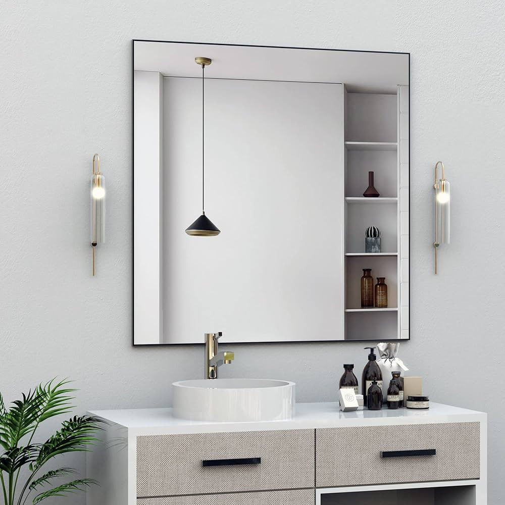 BEAUTME Bathroom Mirror,Wall Mirror Modern/Glossy,Wall-Mounted Vanity Mirror,Makeup Mirror for Wa... | Amazon (CA)
