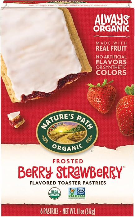 Nature's Path Organic Frosted Berry Strawberry Toaster Pastries, 11 oz (Pack of 1), Non-GMO | Amazon (US)