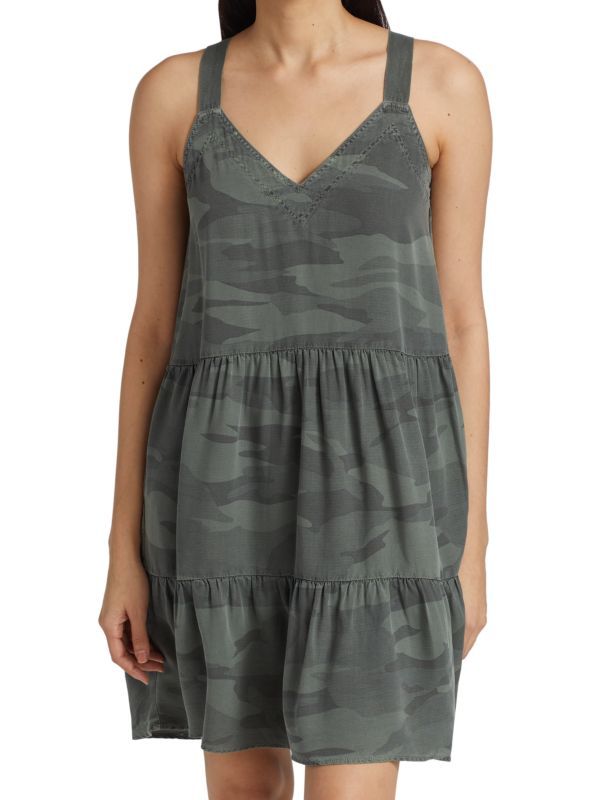 Napa Camo Tiered Mini Dress | Saks Fifth Avenue OFF 5TH