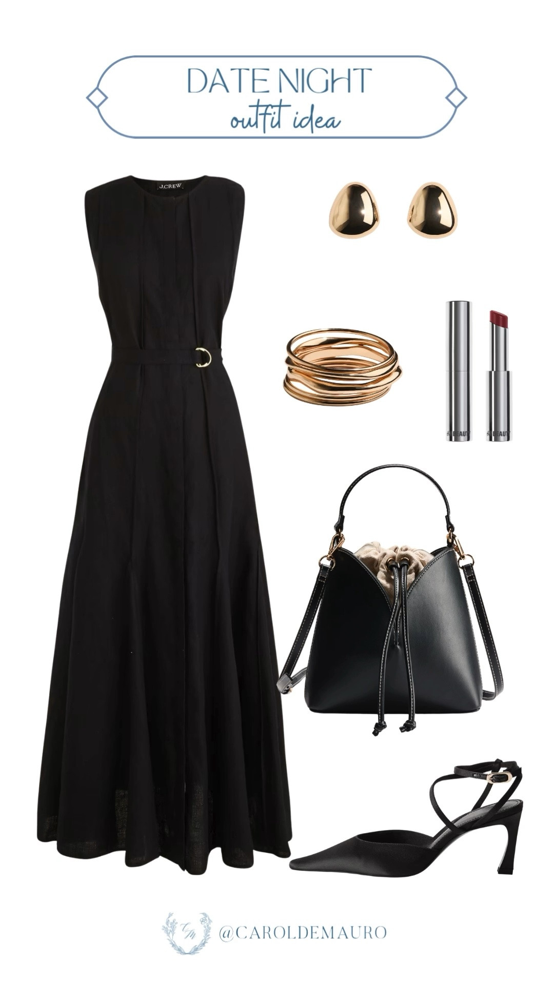 You can easily transition this look from a chic office day to a romantic evening out. Simply style this elegant linen dress with strapped pumps, bold earrings, and a sleek bag that holds all your night-out essentials!

outfit idea, LBD, date night look, petite fashion, elegant style, all black style, cool girl, transitional outfit

#LTKootd #LTKPetite #LTKU