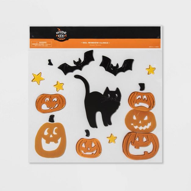 Cat and Pumpkins Halloween Gel Window Clings - Hyde & EEK! Boutique™ | Target