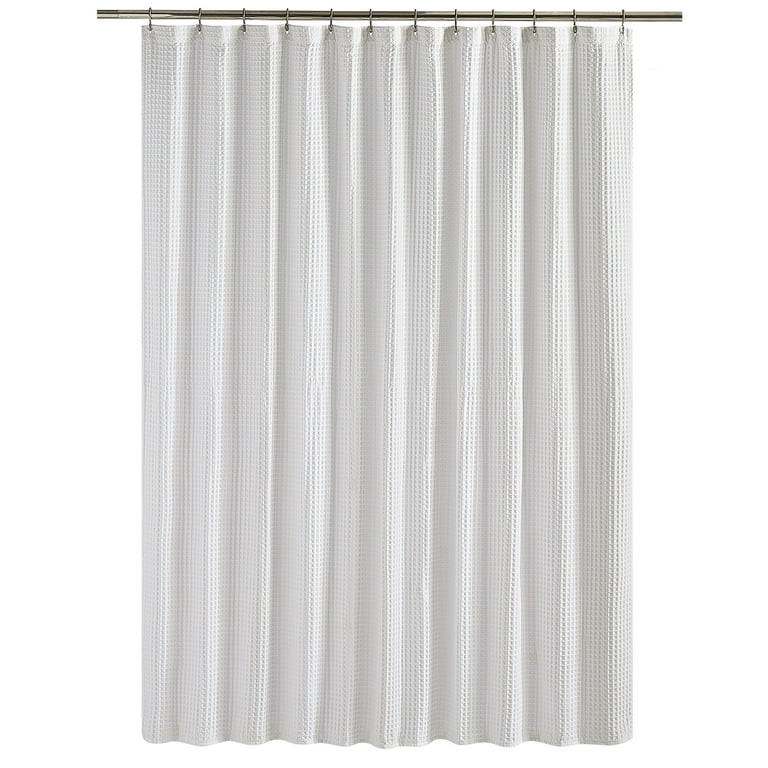 Better Homes & Gardens Chunky Waffle Weave 72” x 72” Fabric Shower Curtain | Walmart (US)