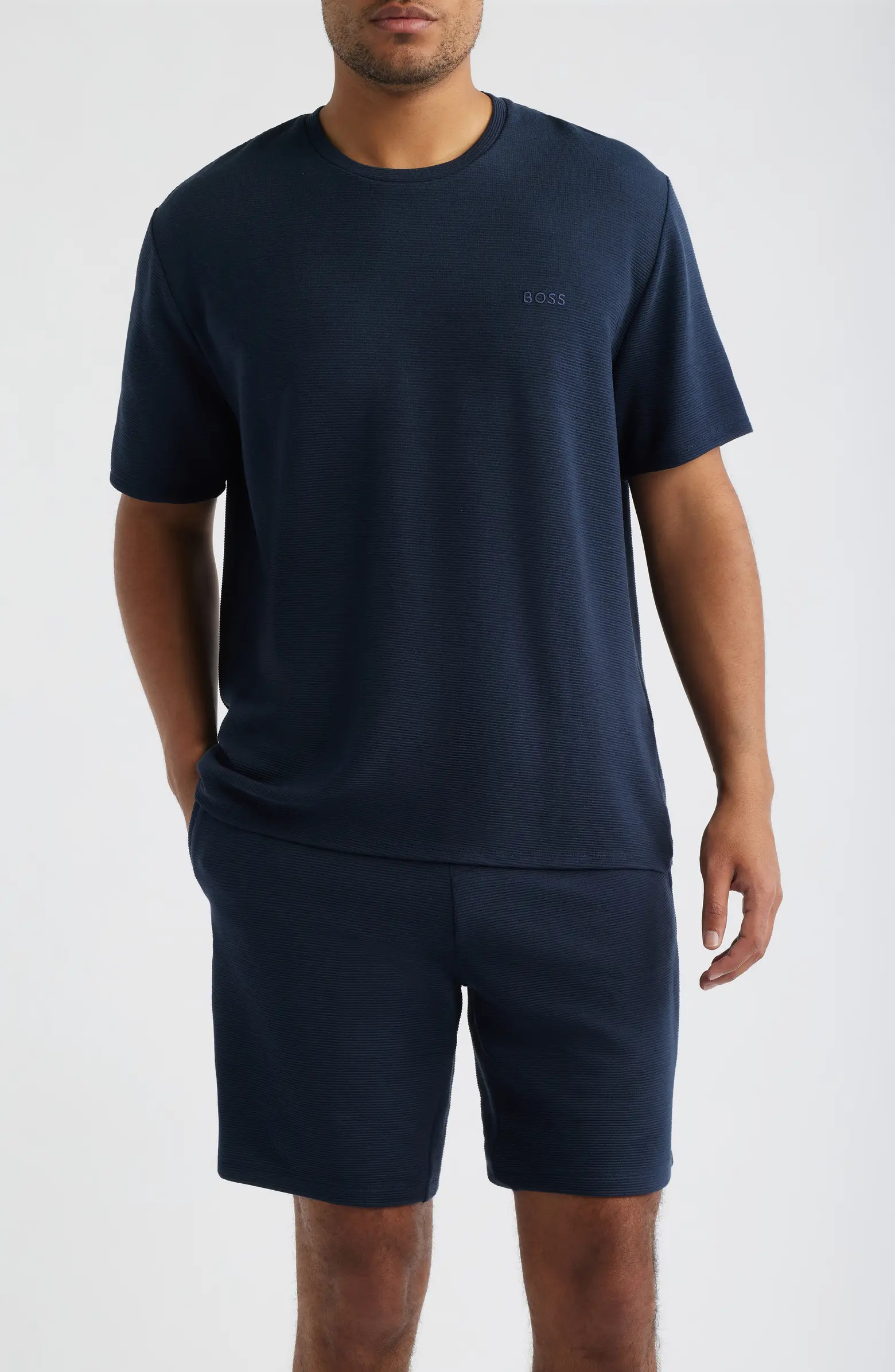 BOSS Rib Modal T-Shirt & Pajama Shorts Set | Nordstrom | Nordstrom