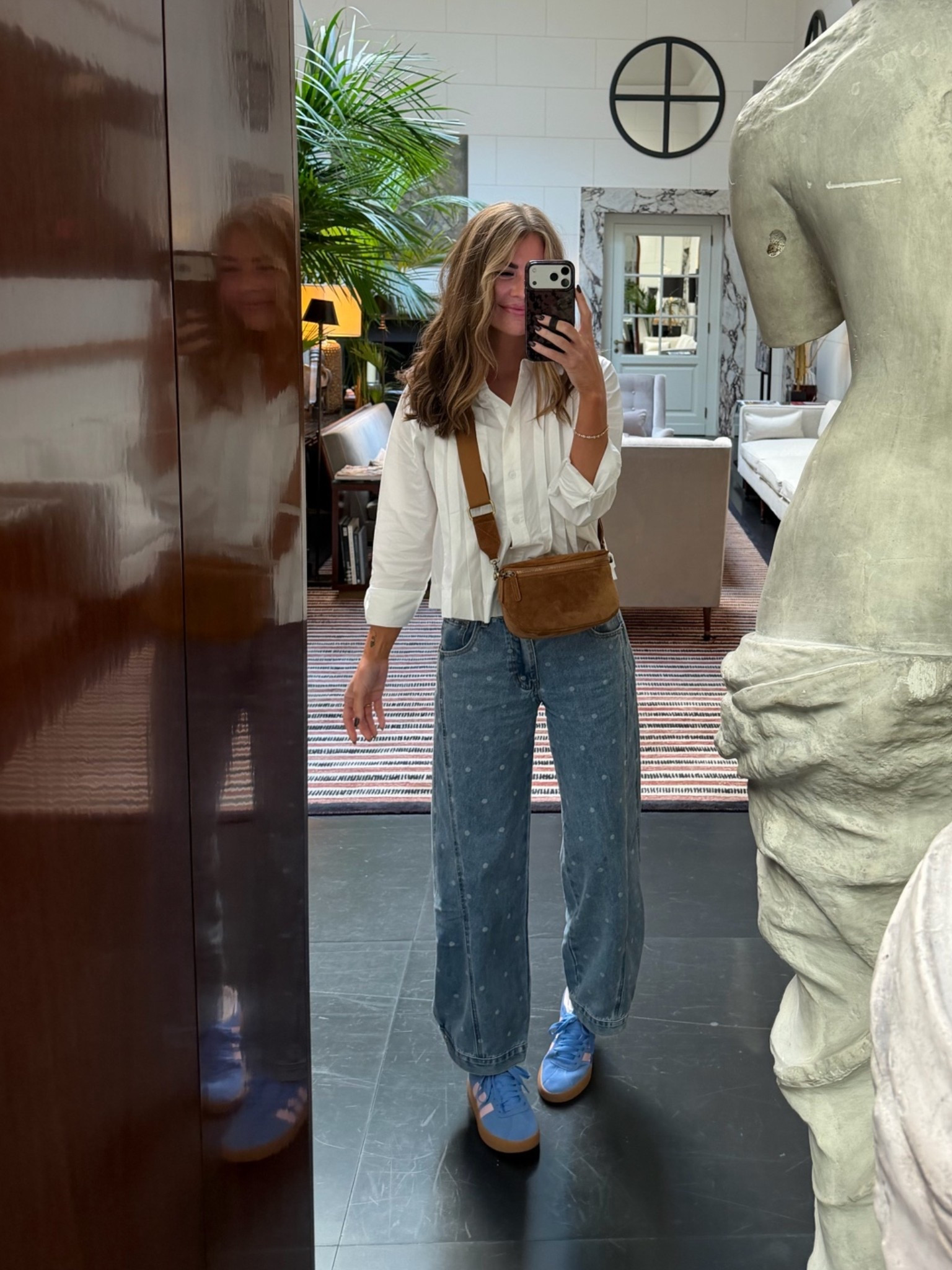 exploring Rome, day ✌🏼 everything is on sale! size small in my denim.. I could have done the XS but I do like the more relaxed during a size up from my normal. these are so cute- you can button them to be a barrel style or unbutton for a wide leg! my shirt is OOS but linked some similar options. sneakers are so comfy and tts! sneak peek at a NEW suede waymaker coming soon🤩

#LTKootd #LTKTravel