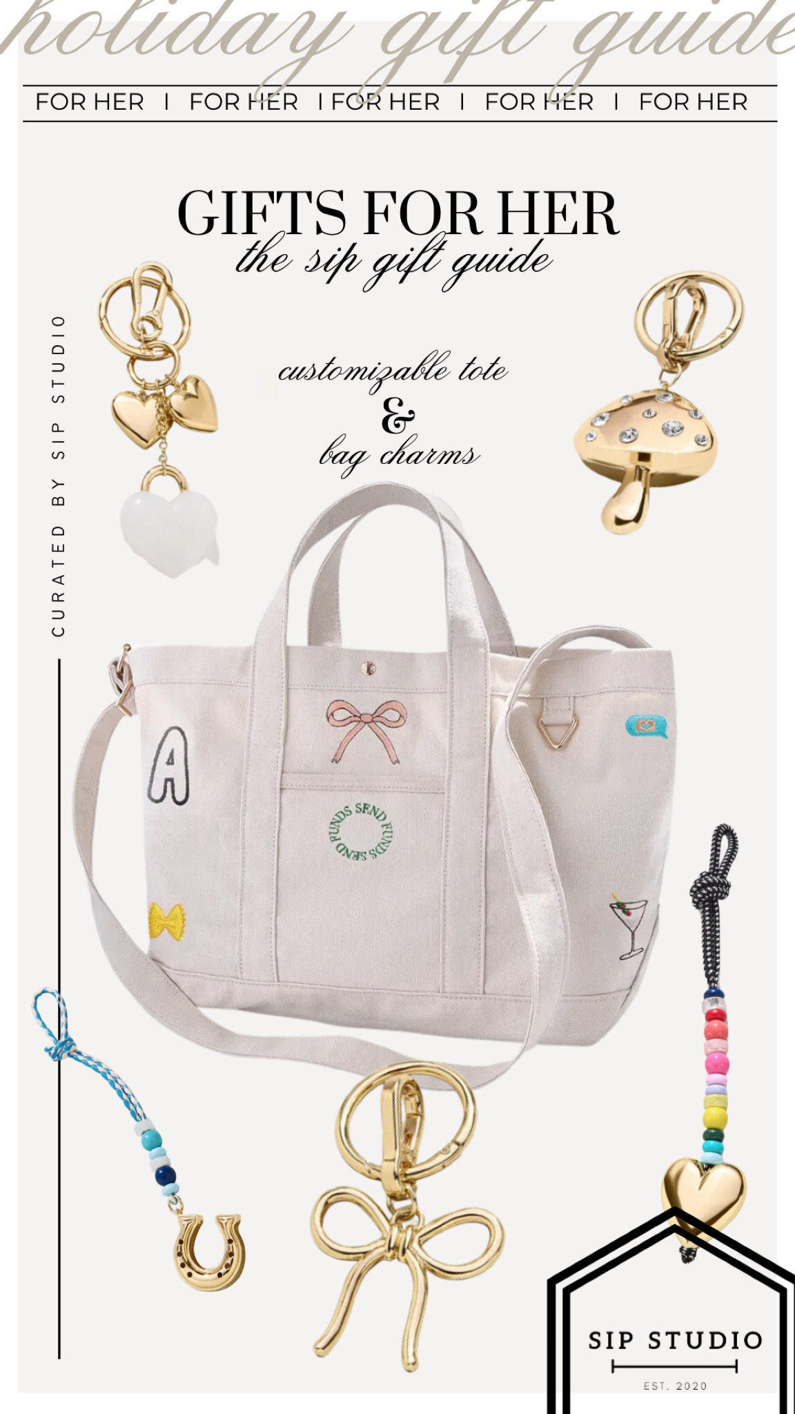 Gifts for her / personalized tote and charms 🤎

#LTKFindsUnder100 #LTKGiftGuide #LTKHoliday