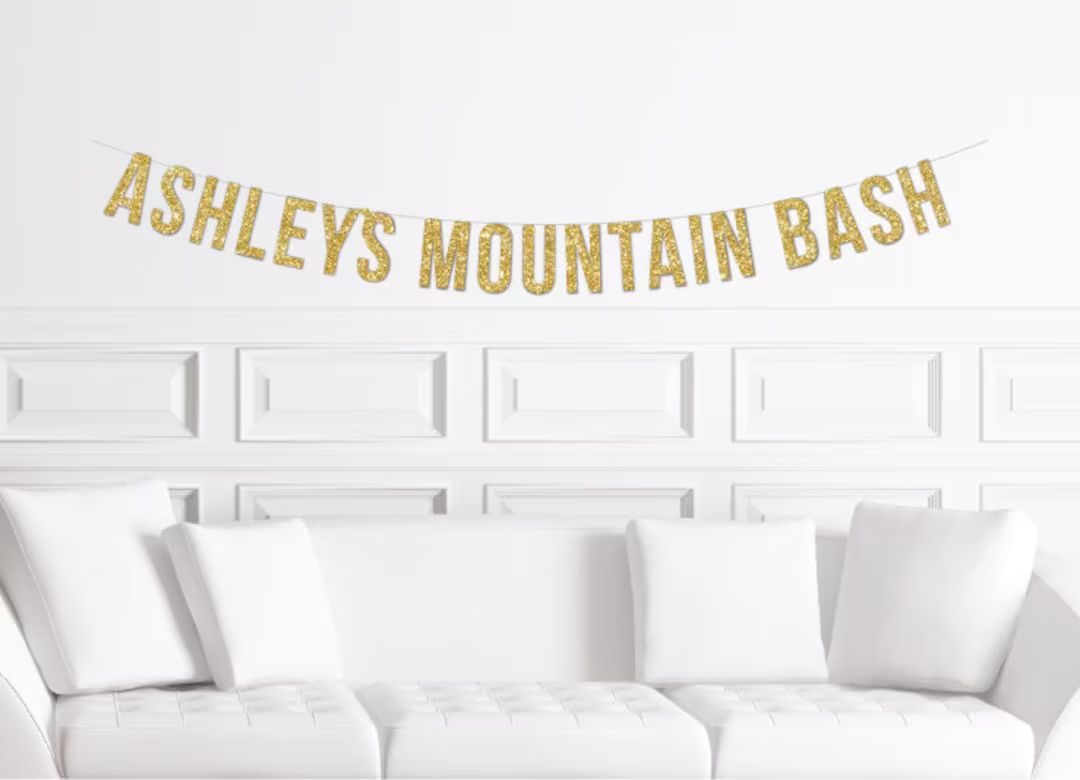 Custom Mountain Bash Banners With Bride's Name Winter - Etsy | Etsy (US)