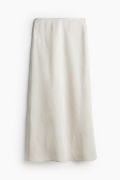 Maxi skirt - Regular waist - Long - Light beige - Ladies | H&M GB | H&M (UK, MY, IN, SG, PH, TW, HK)