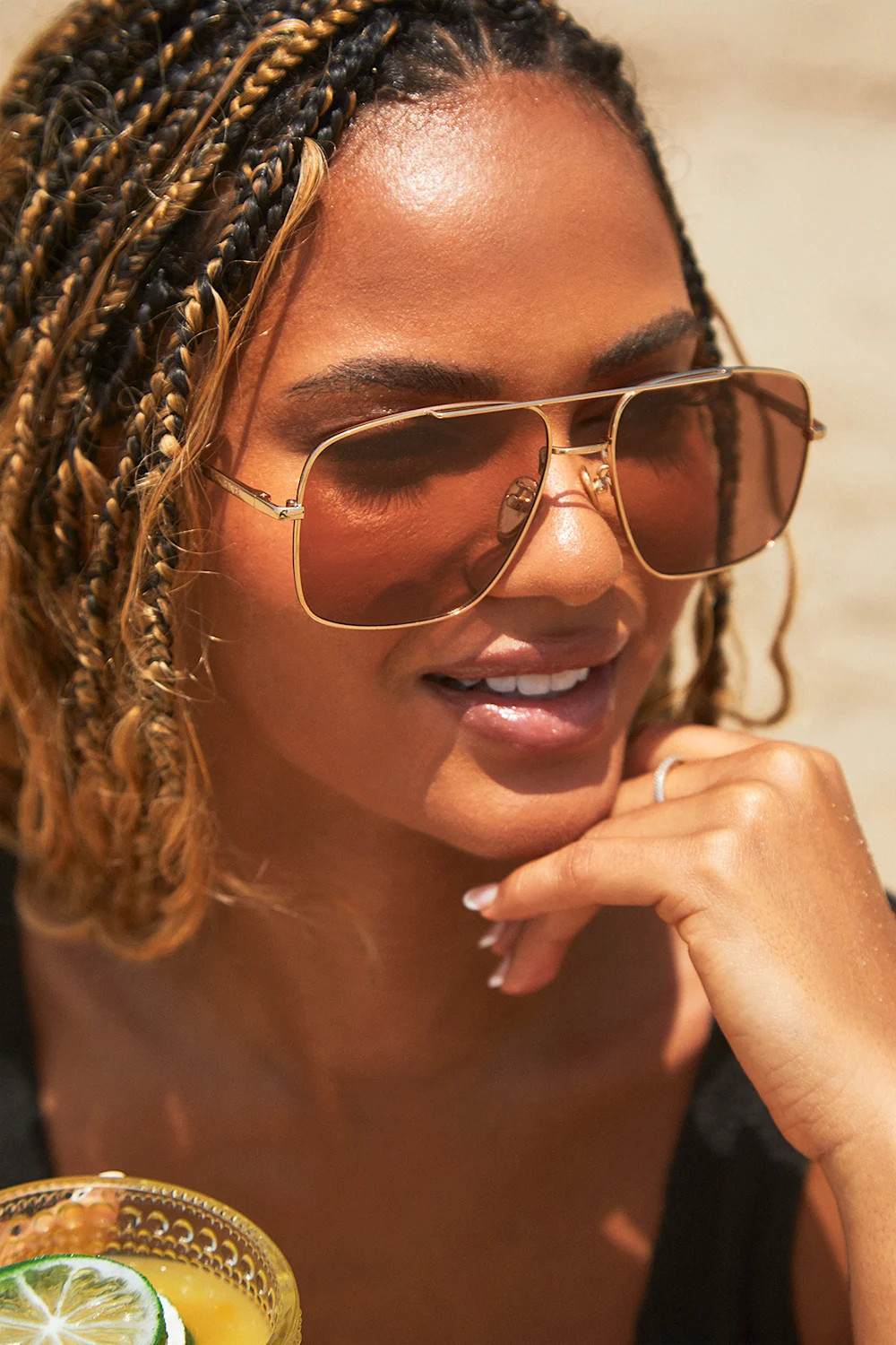 The Maxwell Gold and Brown Aviator Sunglasses | Lulus (US)