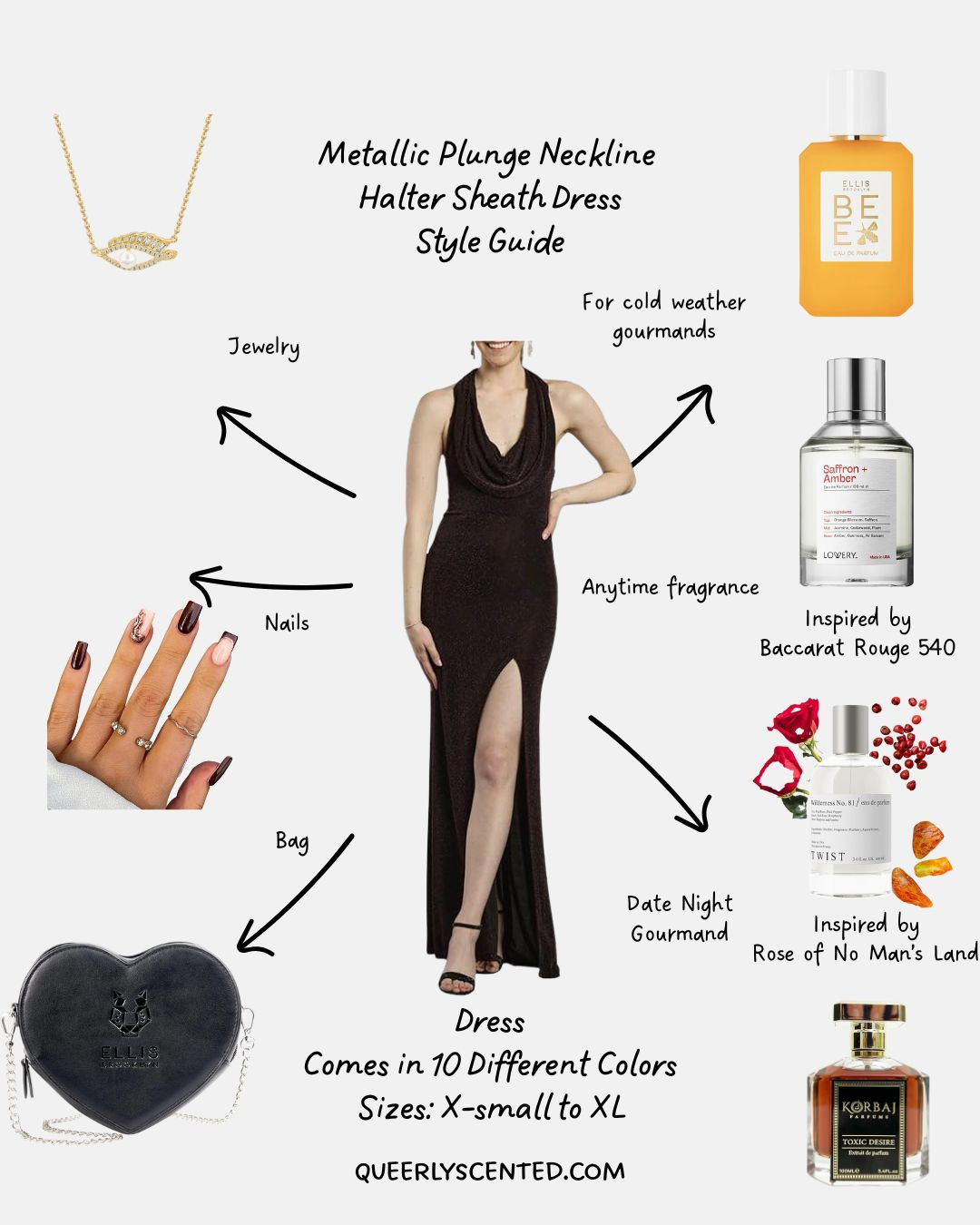 #affiliate SHOP links on website in bio. Hey all! Here's a list of items I've been loving lately. The dress is super chic and perfect for any occasion. I paired it with some stunning jewelry, my go-to perfumes, and even a cute bag. Let me know what you think! 

#dress #perfume #jewelry #amazonfinds #ootd #fashion #valentinesday #datenight #browndress #bridalparty #weddingreception @Ellis Brooklyn 

|Valentines Day Outfit Women| |Date night Outfit| 

 #LTKFindsUnder100 

#LTKBeauty #LTKWedding