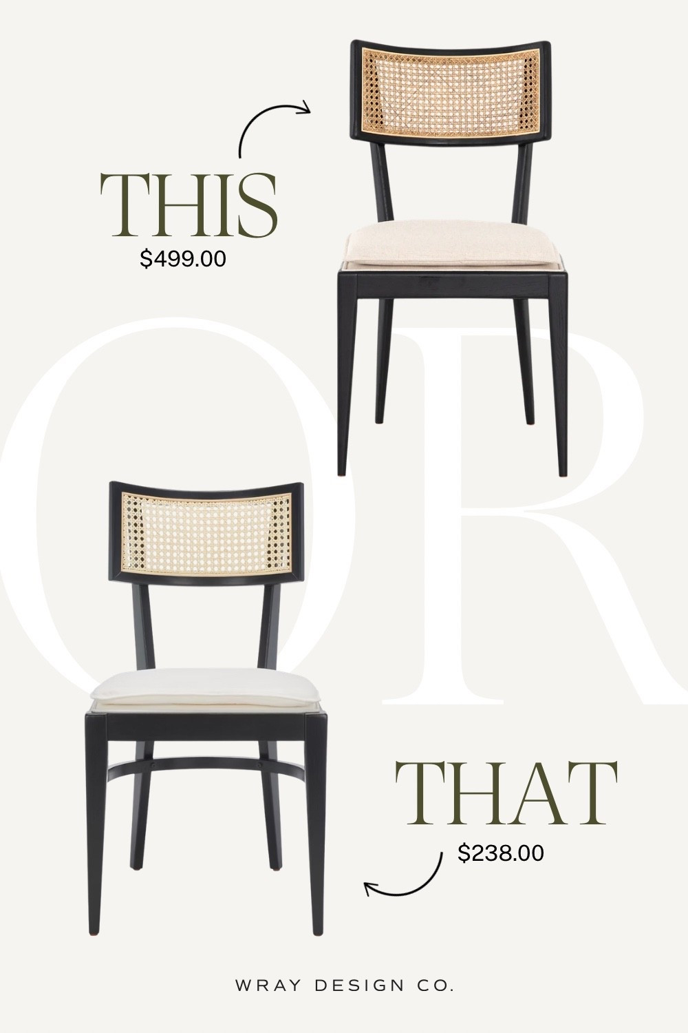 Your weekly look for less is here! Featuring a modern meets retro dining chair with a black frame and cane detail. Will you splurge or are you buying the dupe? Let me know in the comments! PS — save option is on sale!

#LTKHome #LTKSaleAlert