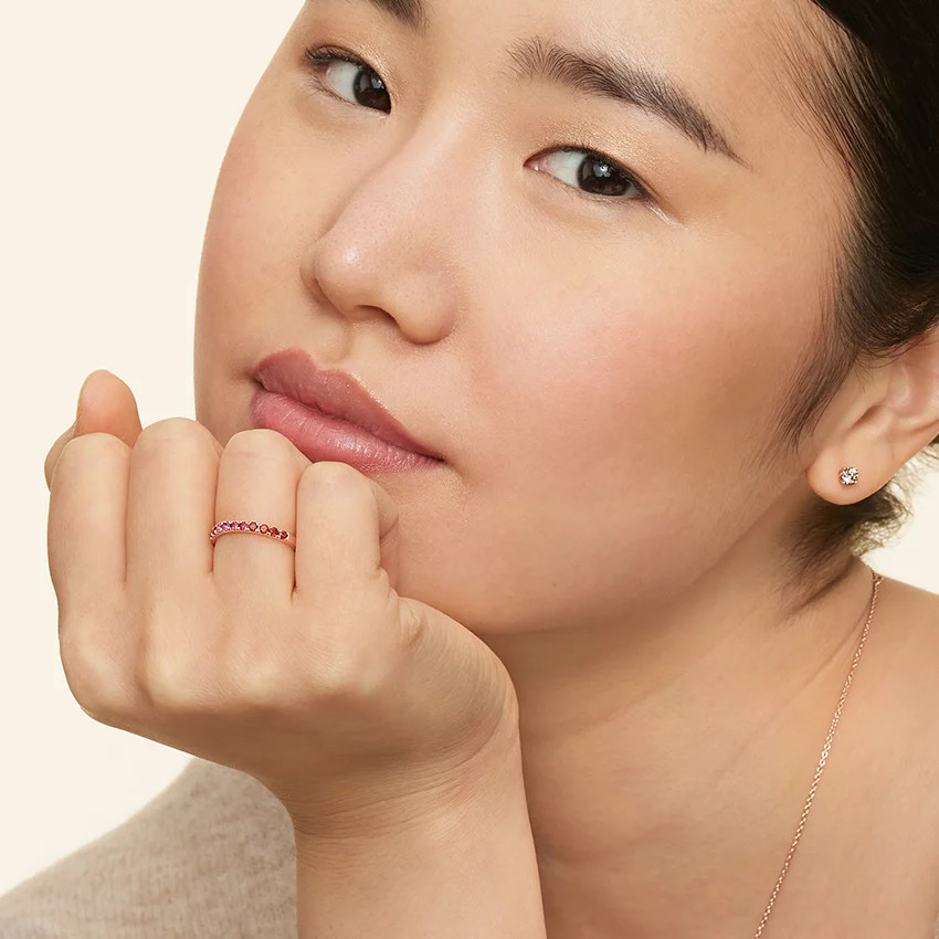 14K Rose Gold Burgundy Ombre Ring | Brilliant Earth