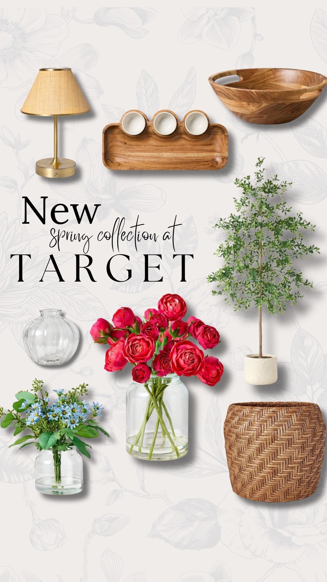 Spring home decor at Target 🌸✨ Affordable finds that look high-end! Loving these faux flowers, woven accents, wood trays, table lamps, vases, and modern greenery for an easy designer-inspired refresh. Perfect for living room decor, entryway styling, kitchen decor, shelf styling, and apartment decorating on a budget. Tap to shop these new Target home arrivals before they sell out! 🏡💐 #LTKhome #TargetStyle #TargetFinds #SpringDecor #HomeDecorFinds #AffordableHomeDecor #TargetHome #NeutralDecor #InteriorStyling #LTKFinds 

#LTKSeasonal #LTKOver40 #LTKHome
