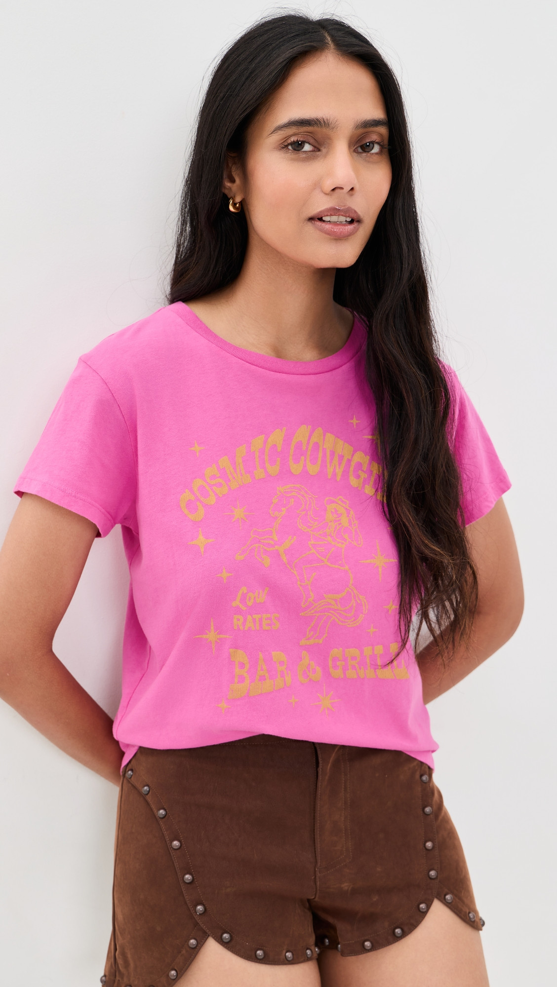 MOTHER The Lil Goodie Goodie Tee Cosmic Cowgirl Bar And Grill XS | Shopbop