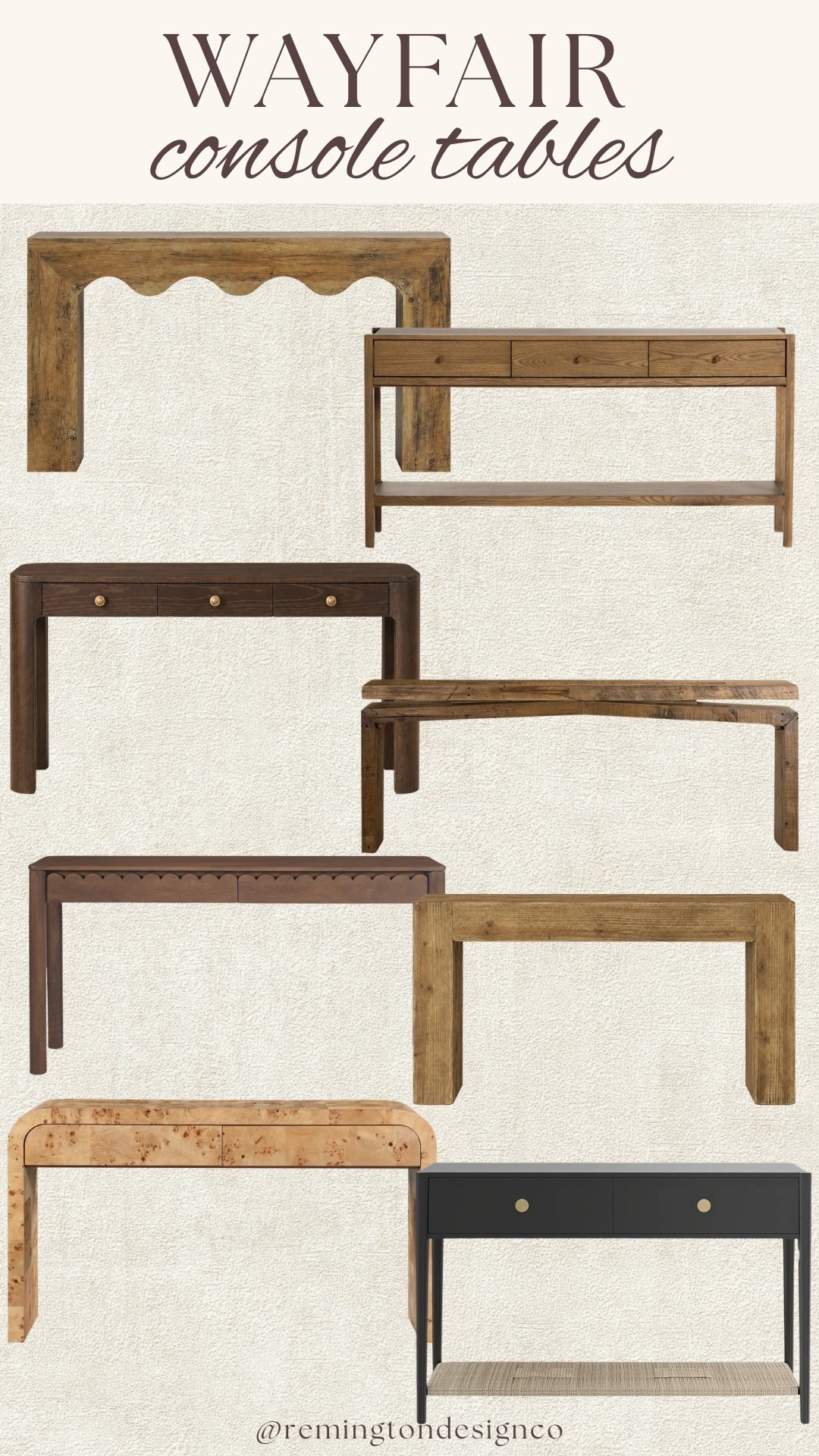Console tables I’m loving from Wayfair! 

Console table 
End table
Home decor 
Entry way decor
Home accents Living room
Wooden console table 
Neutral furniture

#LTKHome #LTKSeasonal
