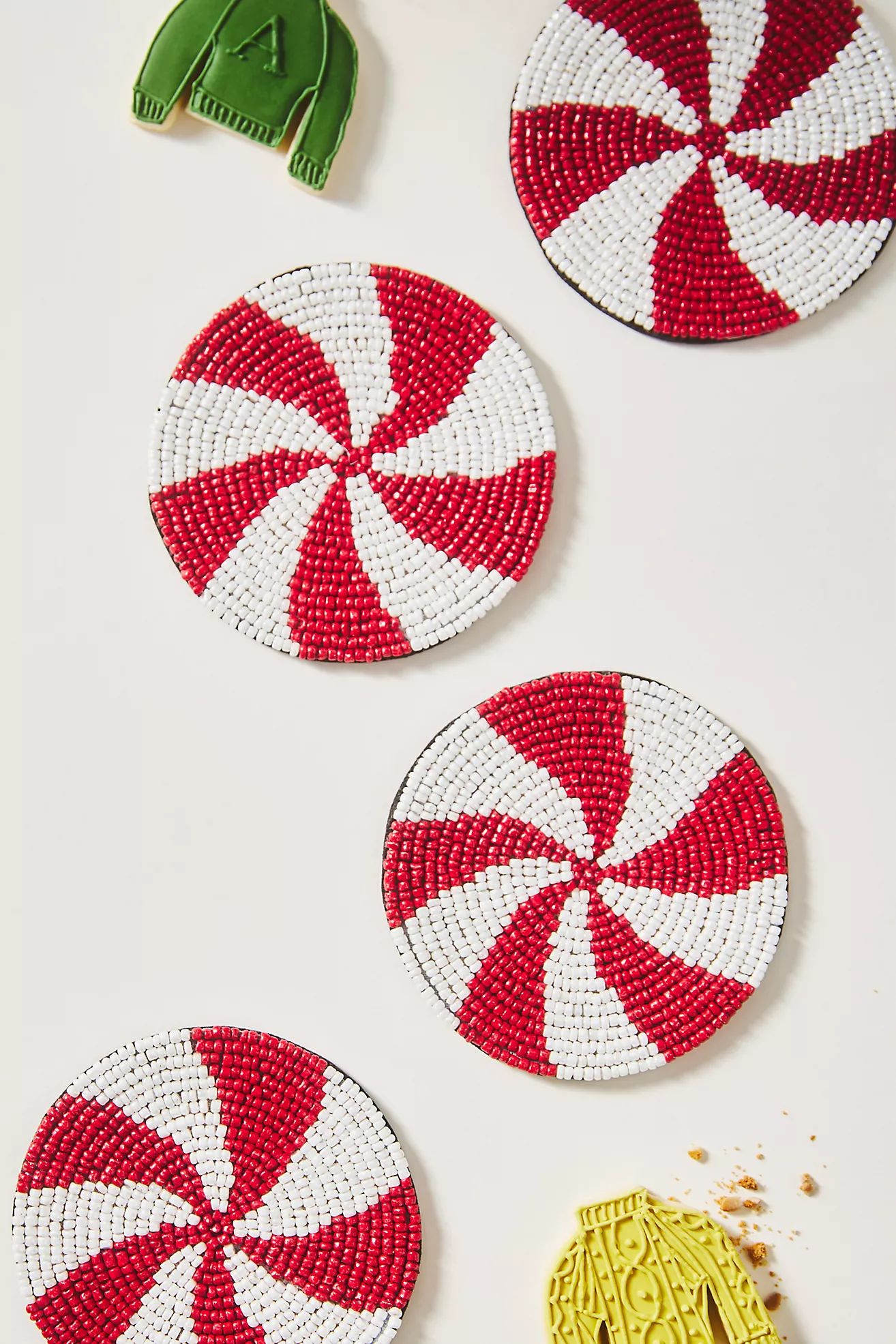 Payton James Beaded Candy Coasters, Set of 4 | Anthropologie (US)