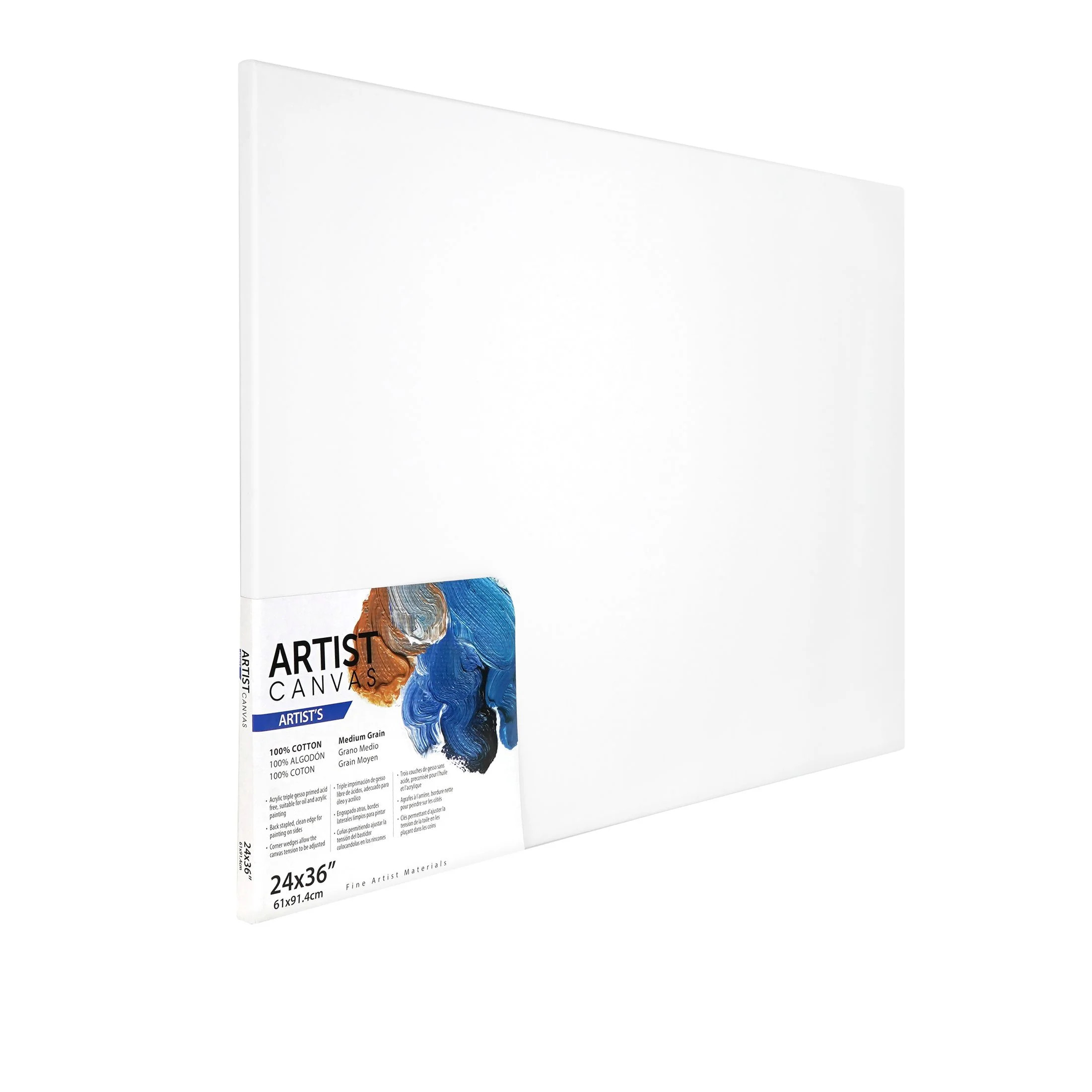 Artist Stretched Canvas, 24"X36", 1 Pack, 100% Cotton Acid Free, White, Deluxe Canvas, For All Sk... | Walmart (US)