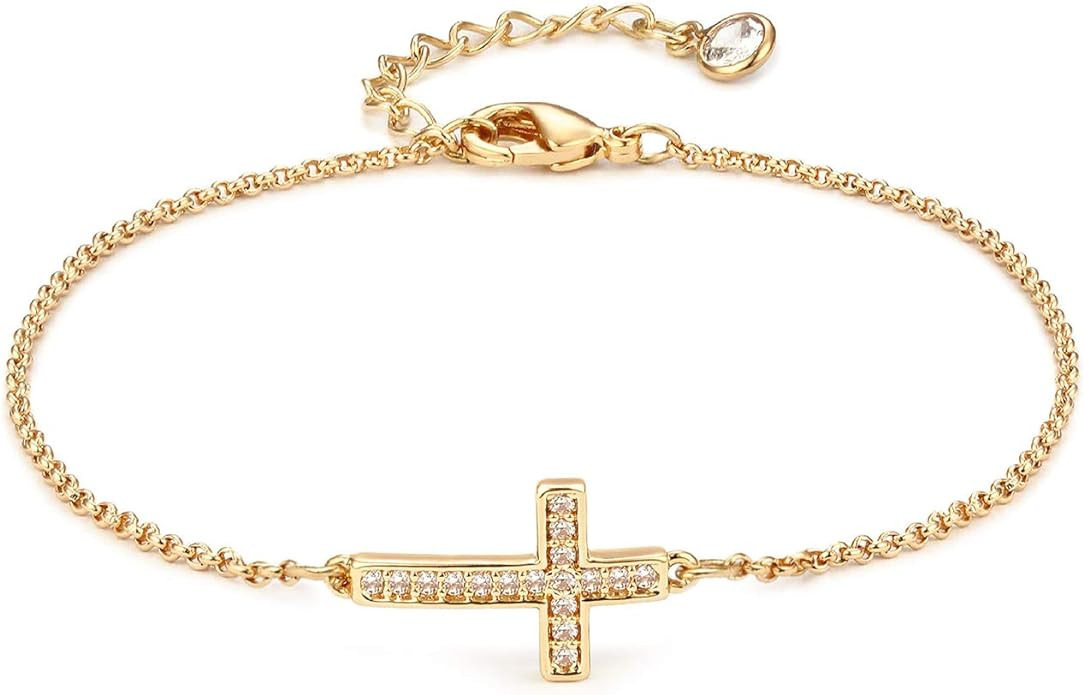 LOYATA Gold Bracelet Gold 14K Gold Filled Dainty Chain Simple Jewelry Gift for Women | Amazon (US)