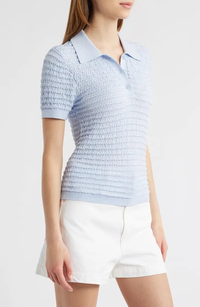 The Smock Silk & Cotton Polo Sweater | Nordstrom