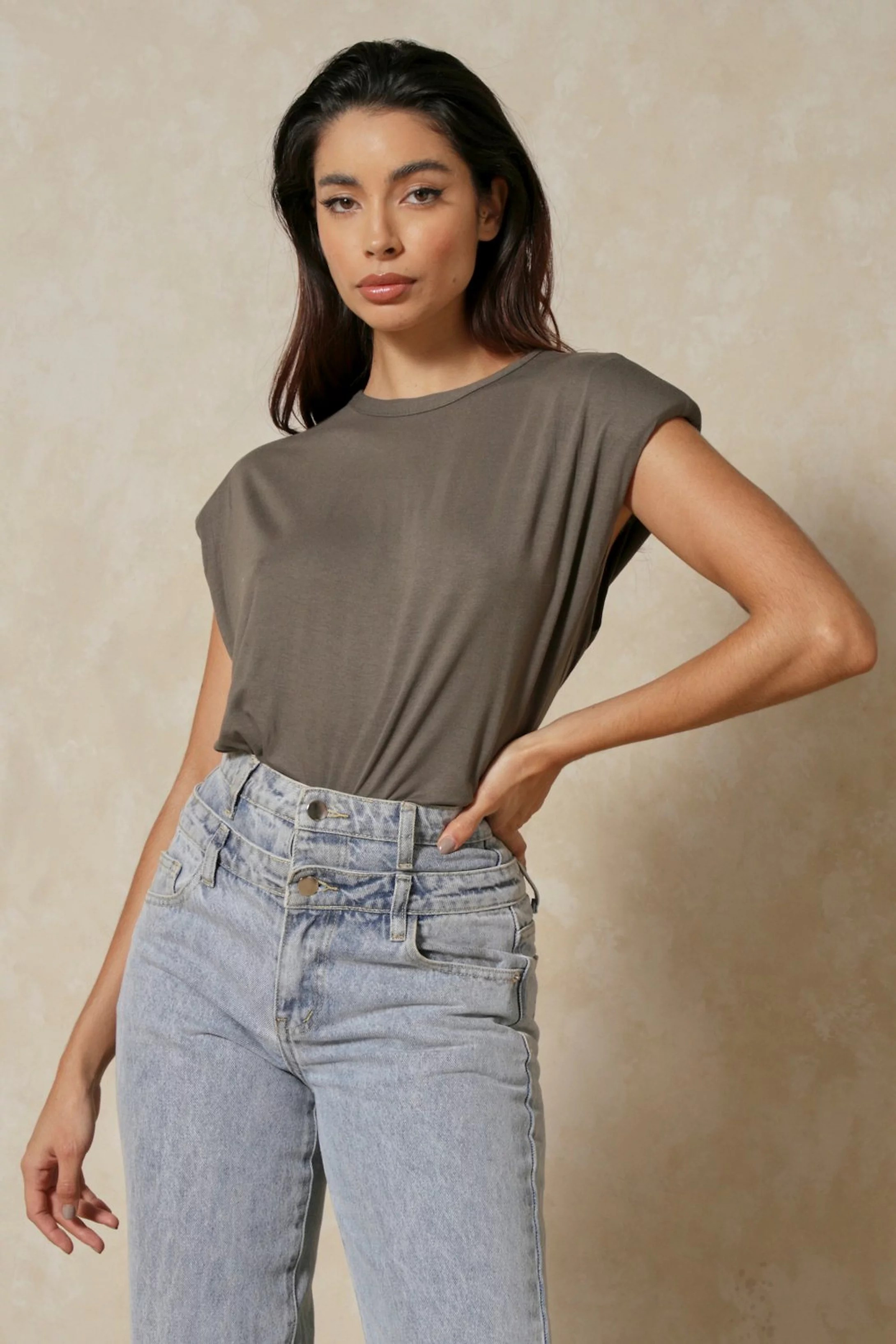 Shoulder Pad T-Shirt | Miss Pap UK