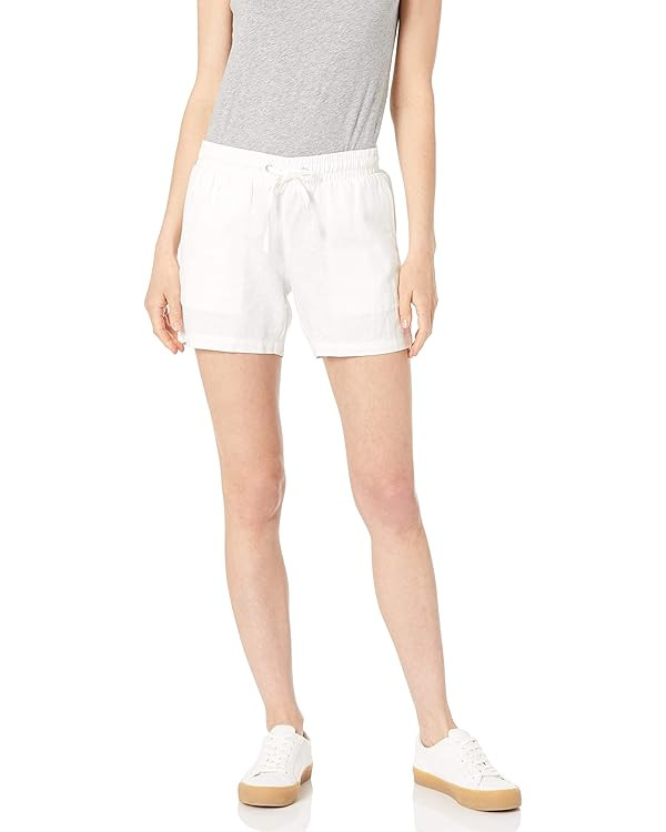 Amazon Essentials Women's 5" Inseam Drawstring Linen Blend Shorts (Available in Plus Size) | Amazon (US)