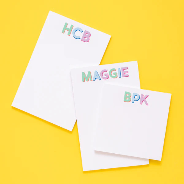 Multi-Poppy Modern Classics Personalized Notepad | Joy Creative Shop