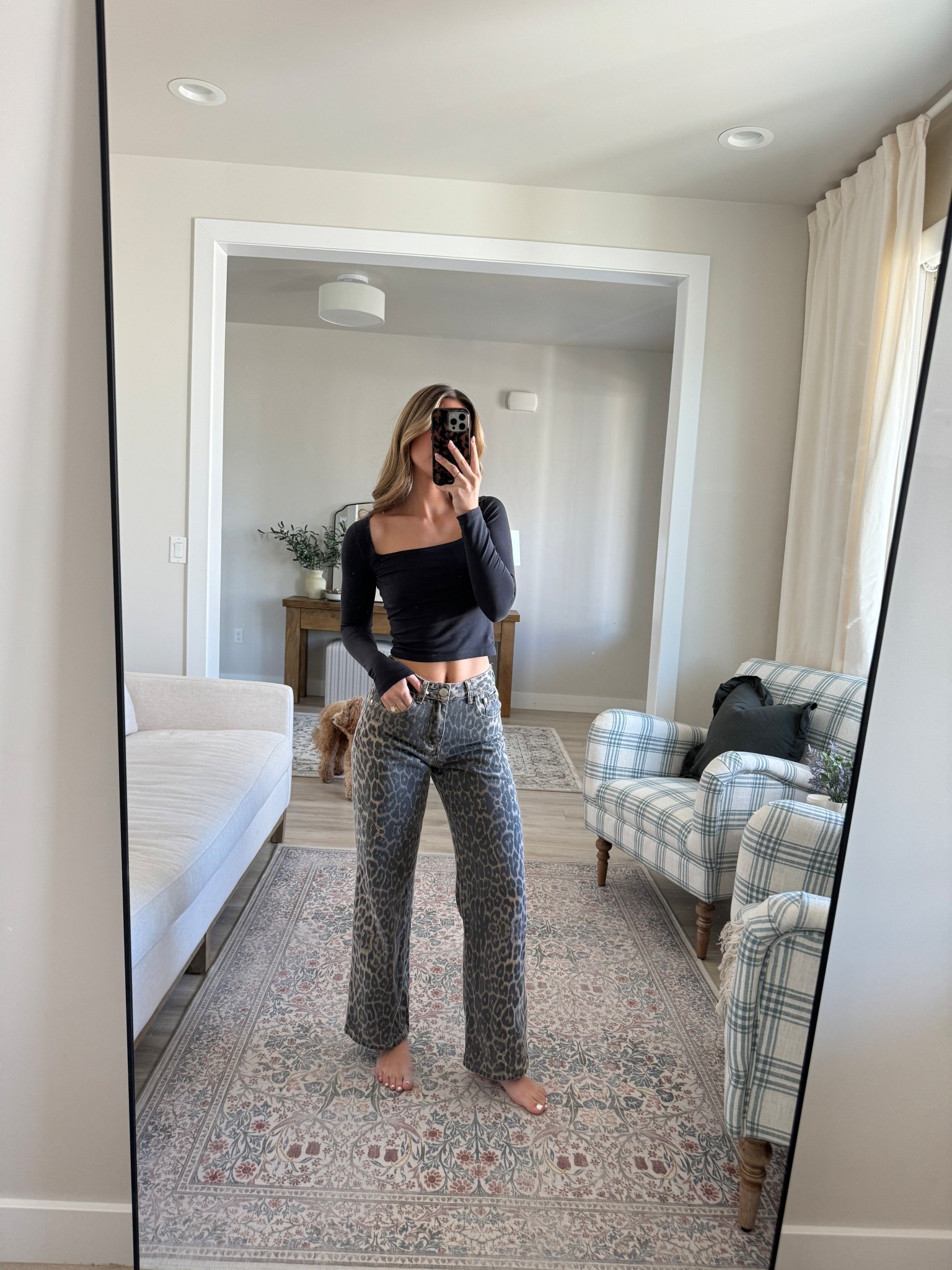 my fav cheetah pants! wearing a size 2