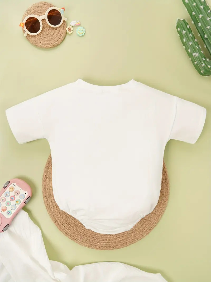 Mama's Girl Happy Face Print Cute Romper For Baby Girls, Thick Cotton Spring Fall Loose Onesie | Temu Affiliate Program