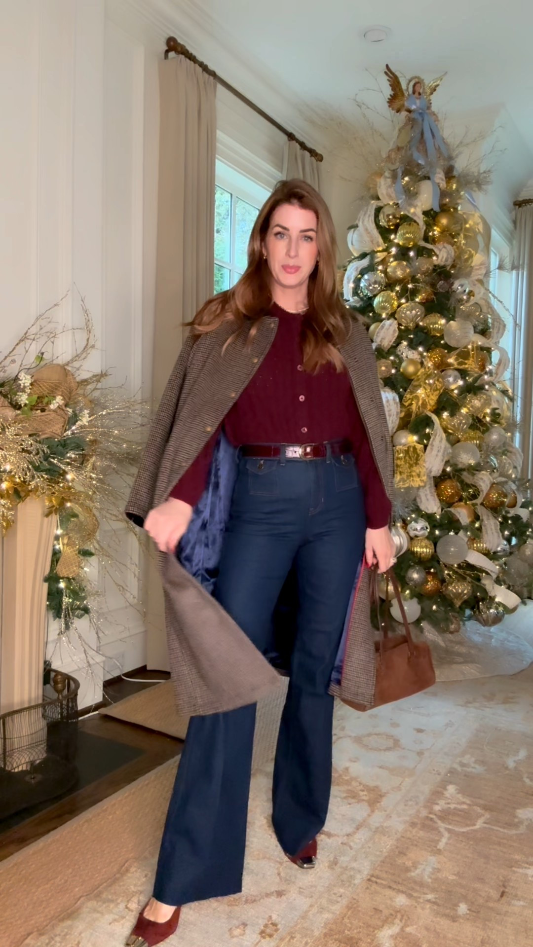 I’m wearing a small in everything, shoes are TTS. I bought the tall version of the jeans and trimmed them to my preferred length. Great for Thanksgiving, and out and about in November. 

#LTKTall #LTKOver40 #LTKHoliday
