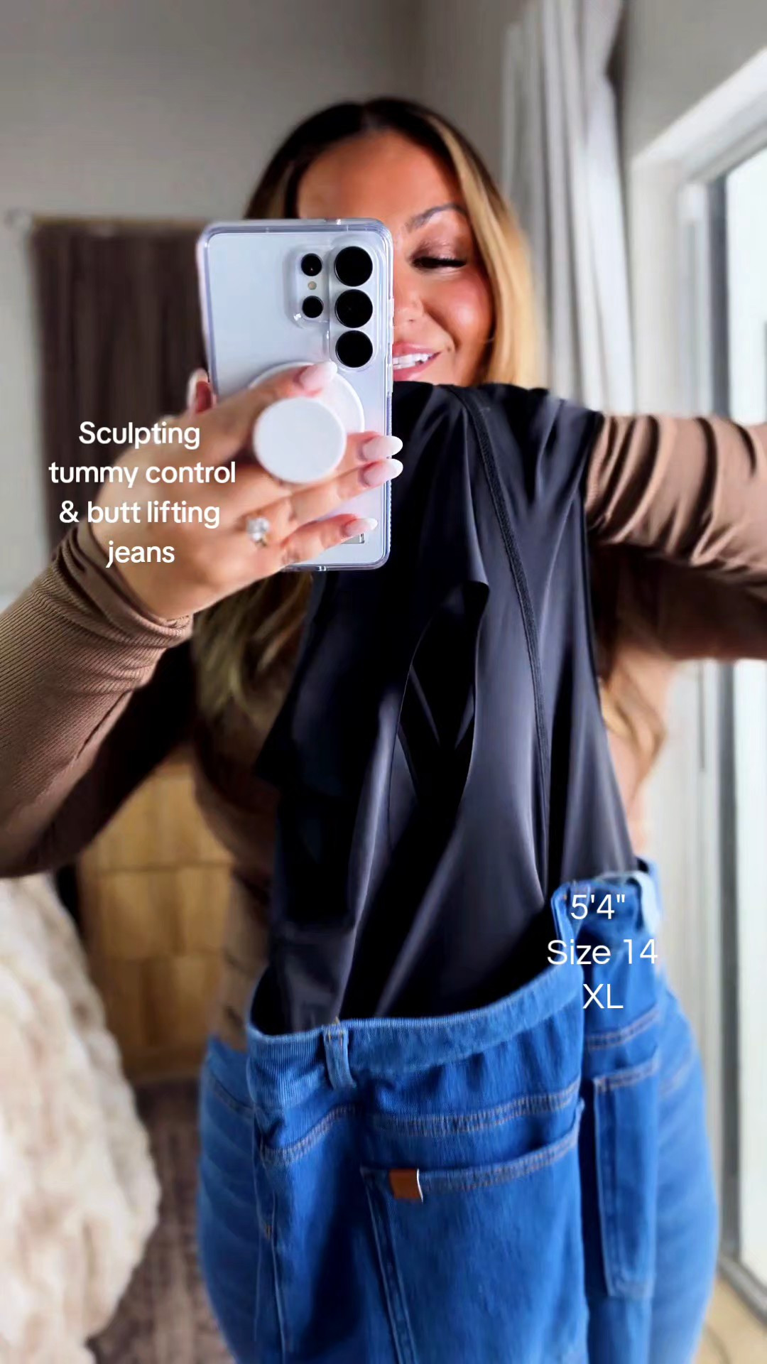 These butt lifting tummy control jeans are a major confidence boost 🙌🏻 

#LTKMidsize #LTKootd #LTKPlusSize