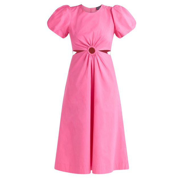 Scoop Women’s and Women's Plus Puff Sleeve O-Ring Dress, Sizes XS-4X | Walmart (US)