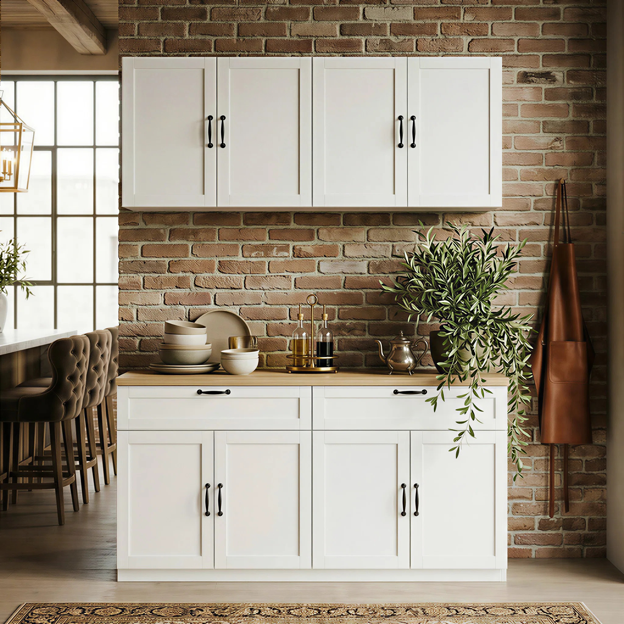 OMFG 55.1"H x 63"W x 17.3"D MDF Ready-to-Assemble Cabinet with Adjustable Shelves Soft Close | Wayfair North America