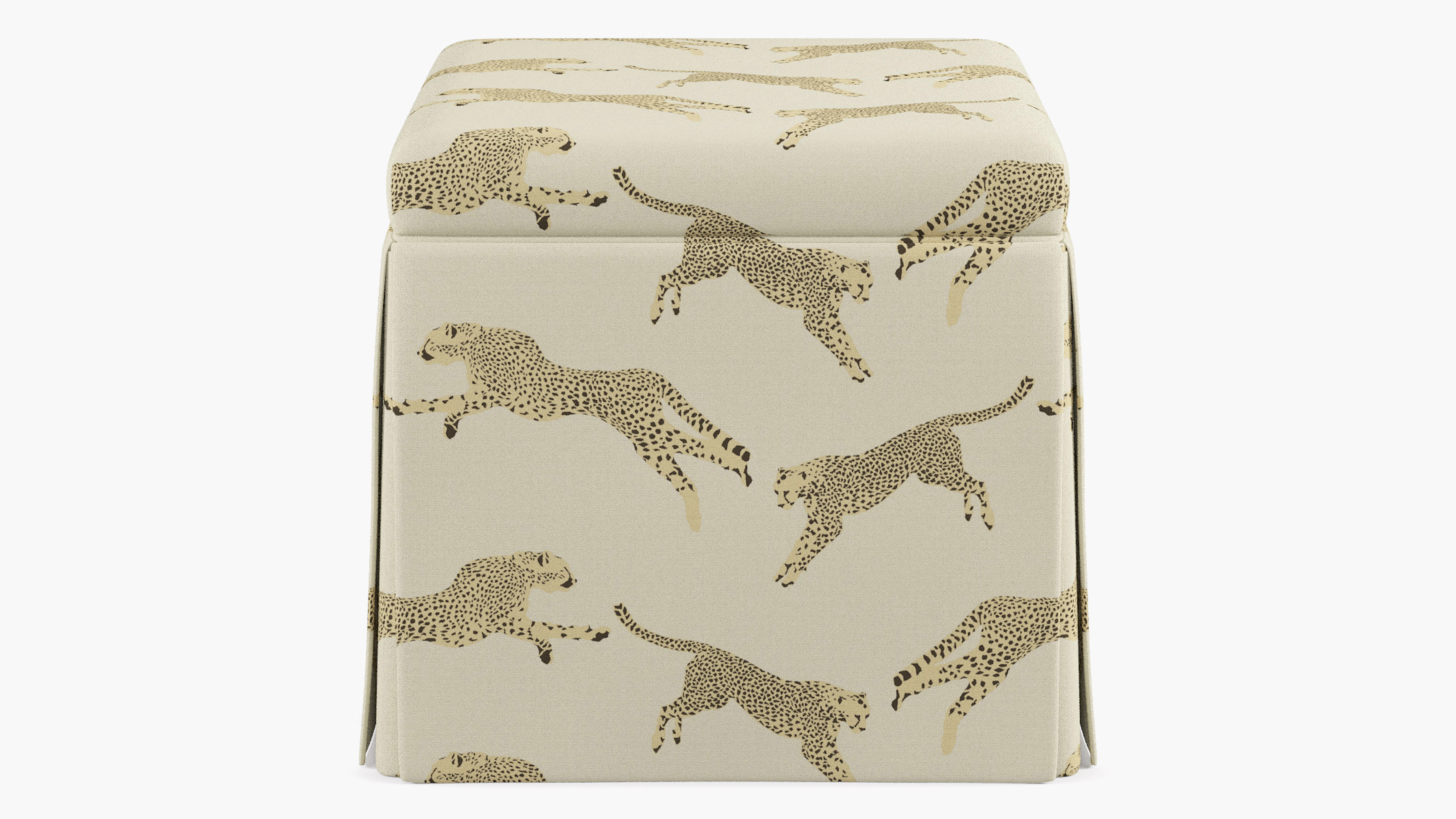 Skirted Storage Ottoman | The Inside