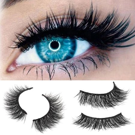Mink 3D Real Natural Thick False Fake Eyelashes Eye Lashes Makeup Extension AB | Walmart (US)