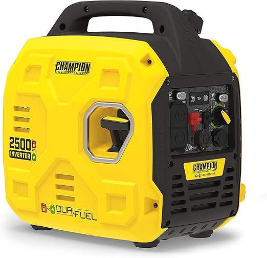 Champion Power Equipment 200961 2500-Watt Dual Fuel Portable Inverter Generator, Ultralight | Amazon (US)