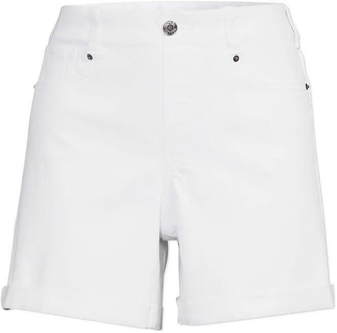 Time and Tru Women's Denim Shorts with Cuffed Hem | Walmart (US)