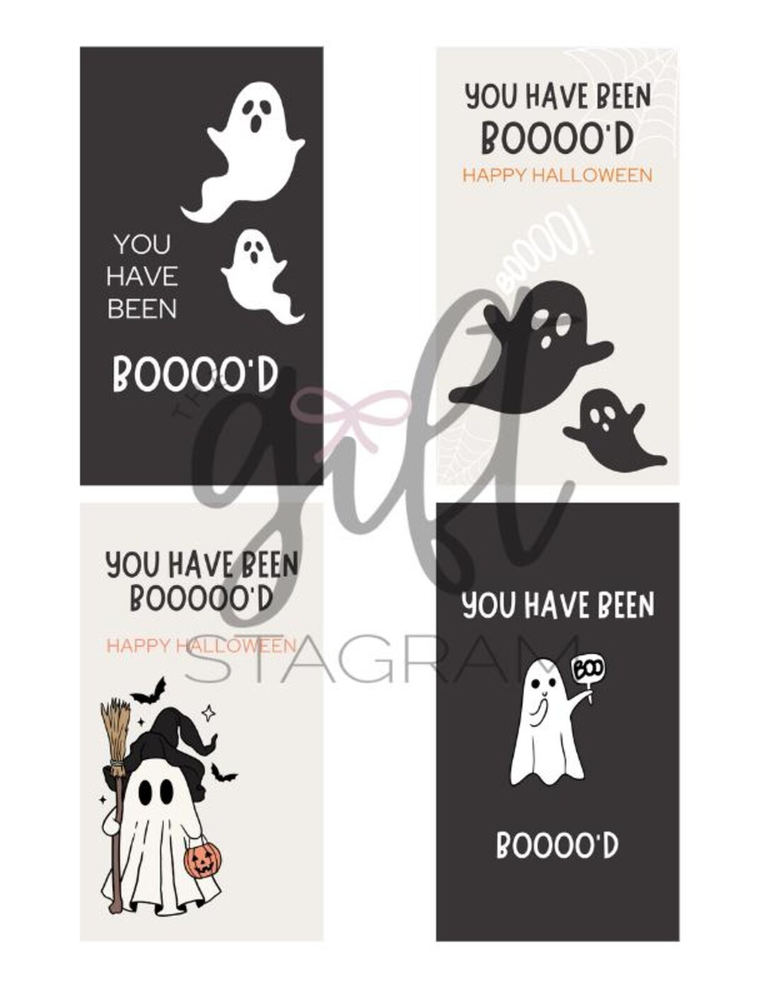 You Have Been Boo'd Gift Tag Bundle DIGITAL DOWNLOAD Halloween Gift Tags Boo Gift Ideas 2.5 X 4.5... | Etsy (US)