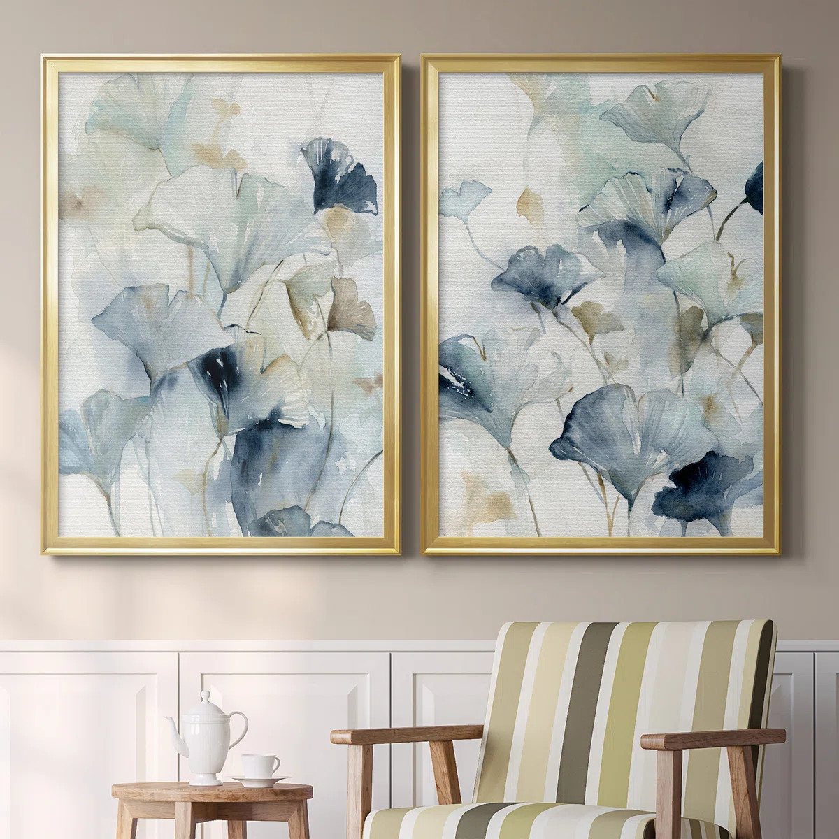 " Indigo Ginkgo I " 2 - Pieces (Set of 2) | Wayfair North America